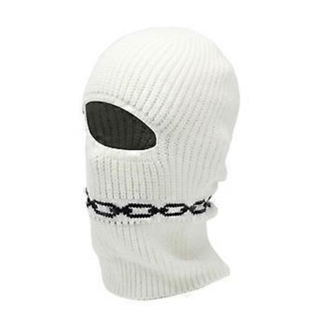 Unik Strikkelue Balaclava Skull Caps Balaclava for Trendsettende Pullover Varme Skull Caps Strikket Lue Halsvarmer Hvit (Hvit)