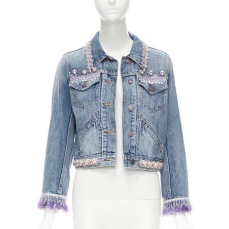 Marc Jacobs Pre-owned, Pre-owned Denim outerwear Blauw, Dames, Maat:M