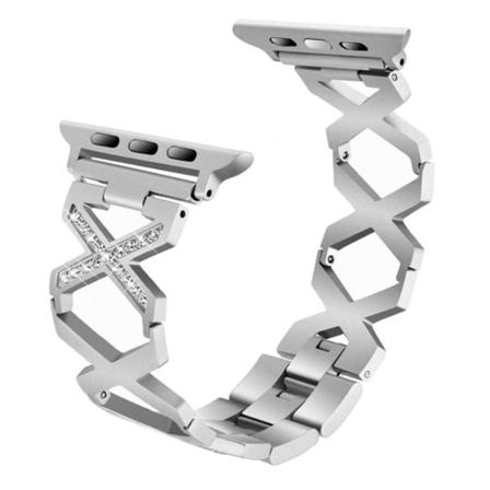 Apple Watch Series 4 40mm X-Formet rustfrit stål Urrem - Sølv Silver grey