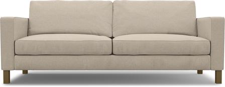 IKEA - Fodera per divano letto Karlstad, Natural, BOUCLÉ TESTURIZZATO - Bemz