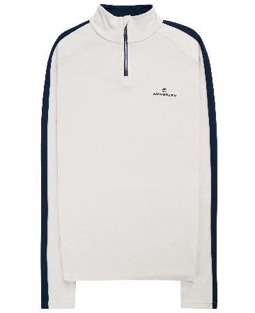 Amundsen 5Mila Half Zip Mens White/Stripe