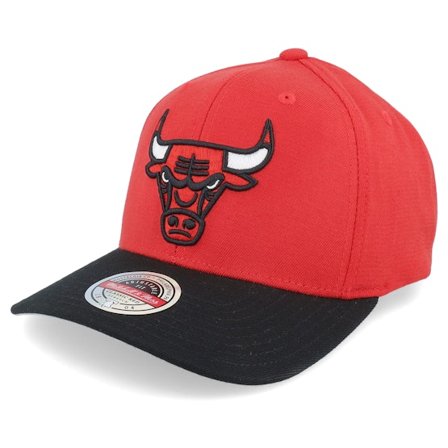 Mitchell & Ness - NBA Röd adjustable Keps - Chicago Bulls Wool 2 Tone Stretch Red/Black Adjustable @ Hatstore