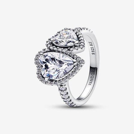 Pandora - Sparkling Halo Hearts Ring - Sterlingsilver