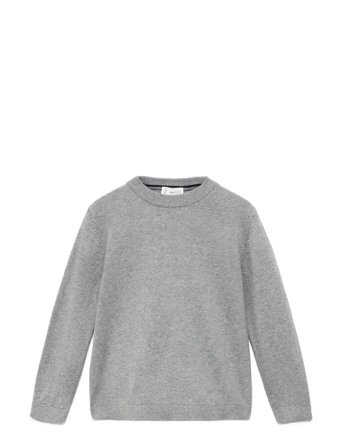 Mango Knitted Sweater With Ribbed Details - Grey - 2-3