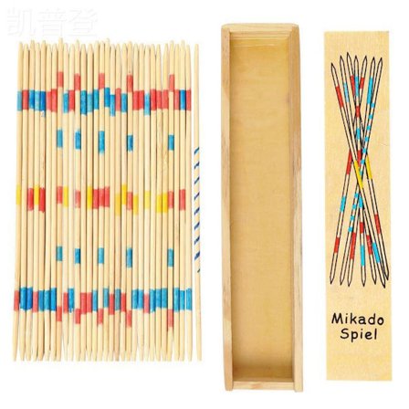 Full Set Of Wooden Classic Pick Up Sticks Game