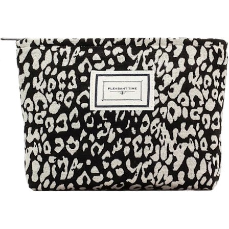 Makeup taske til håndtaske, kosmetiktaske med lynlås, makeup organizer i lærred til rejser, værktøjstaske til kvinder