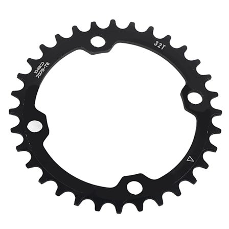 32/34/36/38T BCD 104 Mountainbike Stål Enkelt Kranksæt Kæde Ring Reparationsdele (Sort 32T)