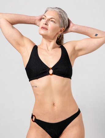 Understatement Underwear Ring Scoop Top - Black - XS