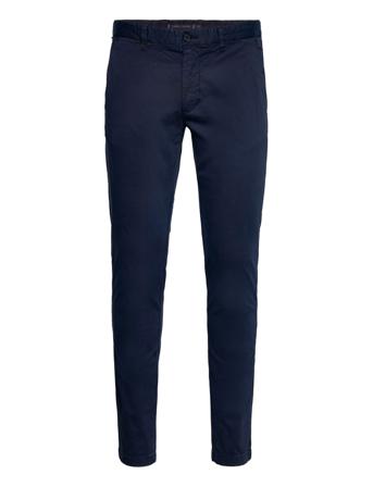 Bleecker Th Flex Satin Gmd Bottoms Trousers Chinos Navy Tommy Hilfiger