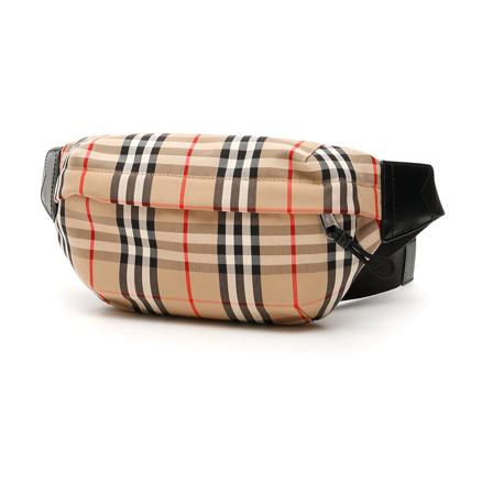 Burberry, Vintage Check Bonded Medium Bum Bag Beige, Heren, Maat:ONE Size,print