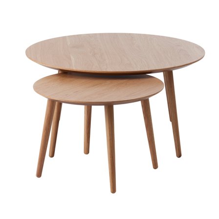 Adda sofabordssæt, Ø88/58 - 88/58x88/58x45/41 - Sofabord - Elegant & stilfuldt design, perfekt til stuen - Moderne look, praktisk størrelse