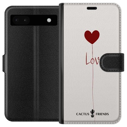 Yhteensopiva Lompakkokotelo Google Google Pixel 6a Cactus and Friends - Love Balloon Minimal