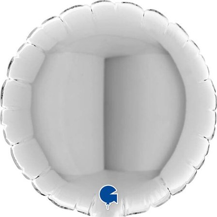Folieballong, rund, silver, 10 cm, Grabo_MGF