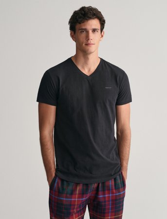 GANT V-Neck T-Shirt 2-Pack - Black - S