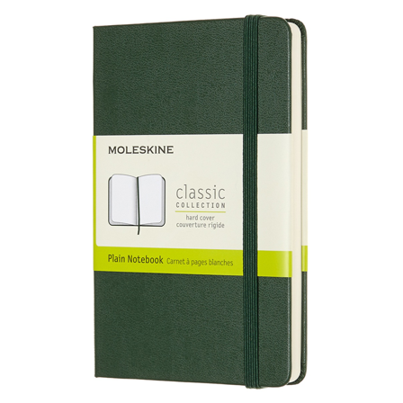 Moleskine Classic Hard Cover Notebook Pocket Myrtle Green Plain
