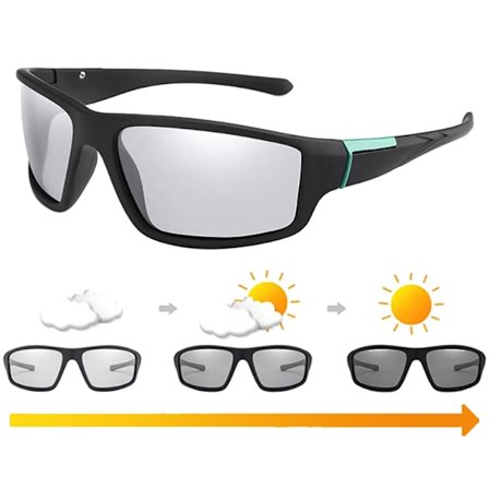 Fotokromatiske solbriller for menn UV400 beskyttelse utendørs sport solbriller