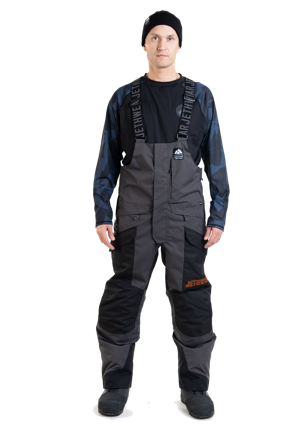 Schneebib-Schalen-Hose Jethwear Treeline (2025) Herren Schwarz-Eisen/Orange XL