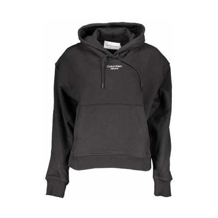 Calvin Klein, Calvin Klein Sweatshirt Without Zip Woman Czarny Czarny, Kobieta, Rozmiar: L