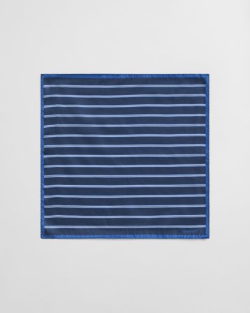 GANT Herren Gestreiftes Einstecktuch (ONE SIZE) Marineblau