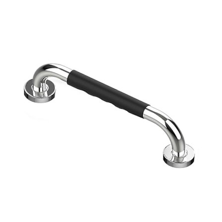 WC-tukikaide 30cm Kromi Ruostumaton Teräs Kylpyhuoneen Tukikaide, Suihkukahva, Kylpykahva, Kylpyhuoneen Tukikaiteet Liukumattomalla Silikonilla