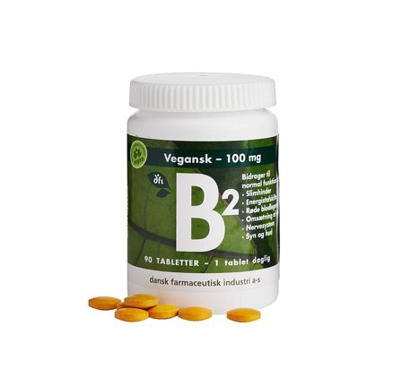 Grønne vitaminer B2-vitamin 100 mg 90 tabl, Helse & Madvarer, B-vitamin, B2 Vitamin