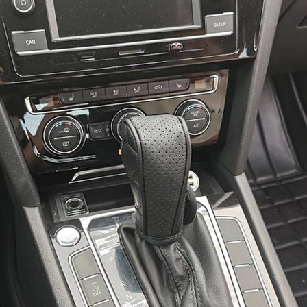 2 stk. Gear Shift Knob Cover PU Læder Bil Gearstang Knob Cover, Manuel/Automatisk Bil Gearhåndtag Shifter Kno