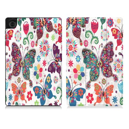 Lenovo Tab M10 HD Gen 2 mönstrat läderfodral - Färgglad Fjäril