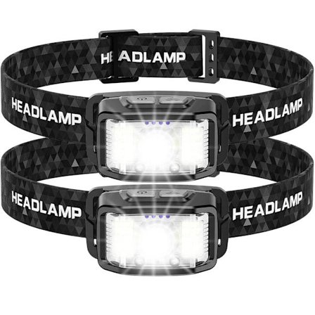 Pieces Ultra Kirkas 2000 Lumen LED-otsavalaisin liiketunnistimella juoksuun ja pyöräilyyn