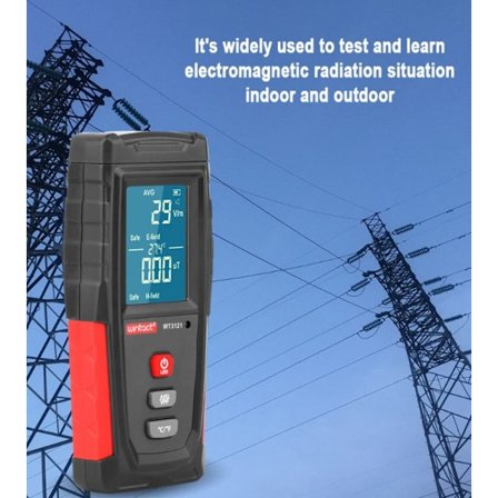 (1-1999v/m 001-9999t) Håndholdt Mini Digital Display LCD Innebygd Strålingssensor Lyd Og Lys