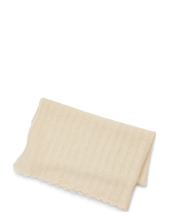 Smallstuff | Baby Blanket, Fish Bone Knit, Off. White Wool | ONE SIZE 19 cm