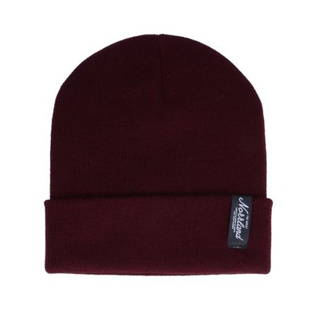 SQRTN - Röd cuff Beanie - TGN Patch Beanie Maroon Cuff @ Hatstore