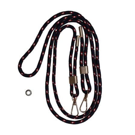 Adjustable double hook lanyard Universal phone case lanyard 0.6mm blue+red+white