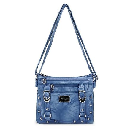 Angle Kiss KL15962-4 Stilfuld PU Læder Tie-dye Enkelt Skuldertaske Dame Casual Lynlås Bæretaske