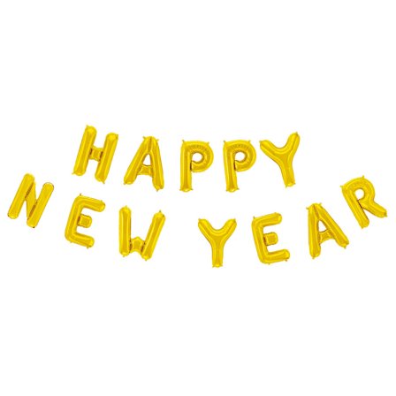 Happy New Year Kirjainilmapallo Kulta