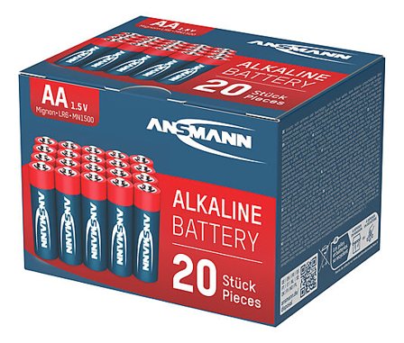 ANSMANN Batteri Alkaline AA 20pk REDLINE