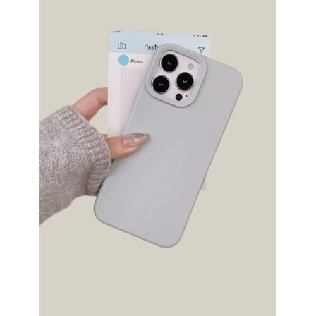 iPhone 17PRO Skal Rökig Blå Hud-Känsla Solid Färg Kladdigt Ris Stöttåligt Fullt Skydd