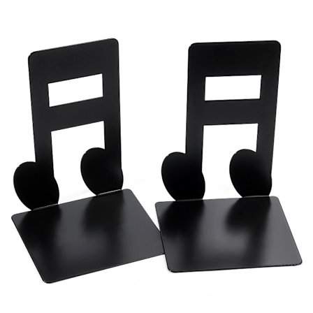 Par af kreative musik-tema massive metal bogstøtter til børn og musikelskere - Hjemme- eller kontorindretning
