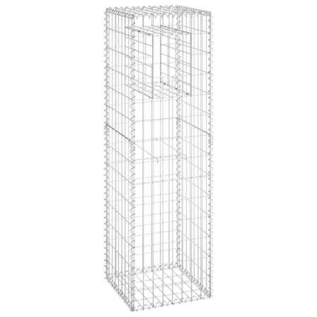 Vidaxl Gabionkorg Stolpform 40x40x140 Cm Järn Silver