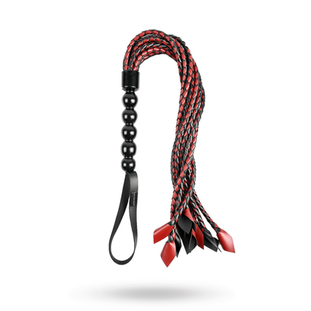 Sportsheets Saffron Braided Flogger 61 cm - Vuxen.se - Sexig BDSM piska till sovrummet
