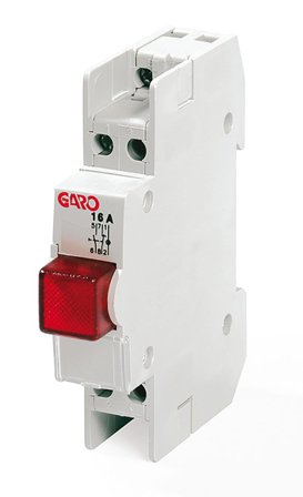 Garo GTL 216 Lampetrykknapp 2-polet, rød indikering, Elfordeling & strømforsyning