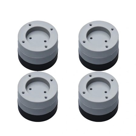 Skridsikre og støjreducerende gummifødder til vaskemaskine, anti-vibrationspuder, 4 stk.