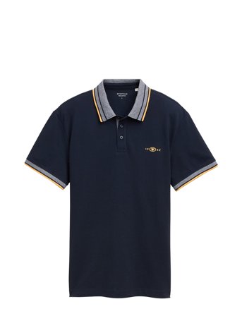 Polo With Print Navy Tom Tailor