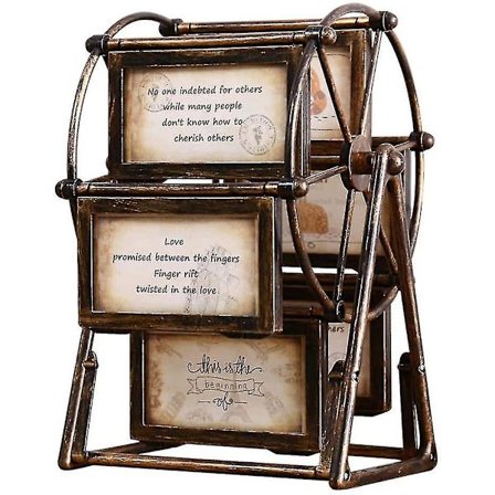 Familiefoto Ramme, Pariserhjul - Drejelig Vindmølle Foto Ramme, Hjemme Dekoration, Gave - Umonteret Foto Ramme I Aftagelig Pariserhjul Stil