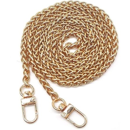 120 cm pungkæde med Crday-spænder, DIY håndtaskestrop, skuldertaske-rem, metal tilbehør