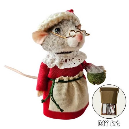 Filtad Mus Kit Handgjorda Filtade Möss Jul Filtade Möss{AZC]