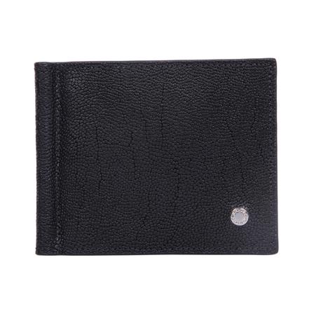 Orciani, Pebbled effect logo plaque wallet Czarny, Mężczyzna, Rozmiar: ONE Size