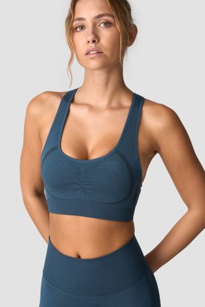 Rush Seamless Sports Bra Dusty Steel Blue Melange