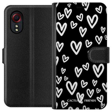 Kompatibel Tegnebogsetui til Samsung Samsung Galaxy Xcover 5 Cactus and Friends - Handdrawn Love Chaos