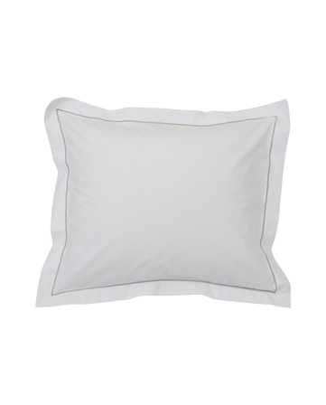 Lexington Hotel percale pillowcase white/light beige