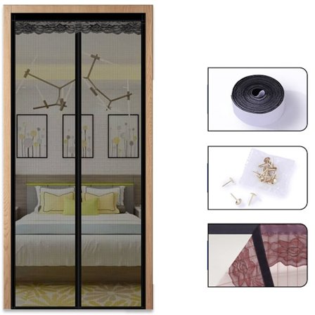 Insektnettdør, flueskjerm for dører 90X210cm, anti-mygg polyester mesh skjermdør wi